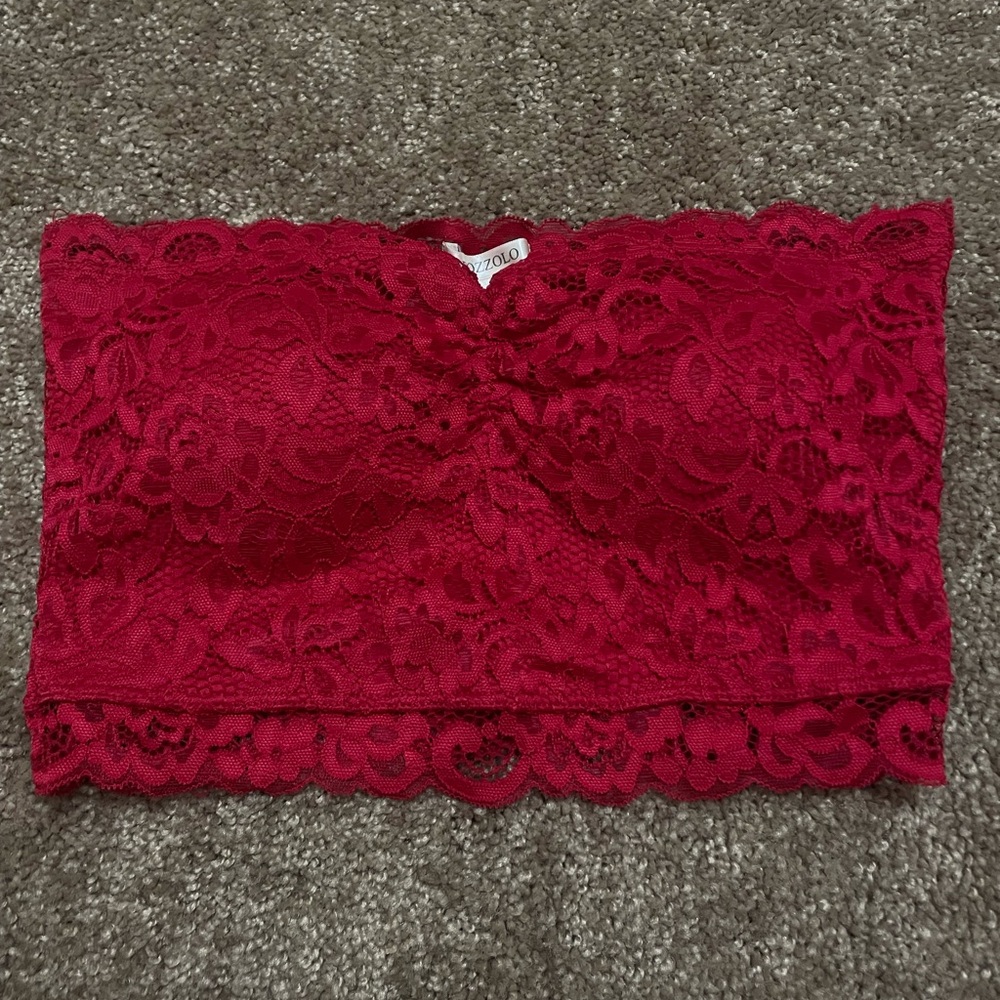 Red Lace Tube Top